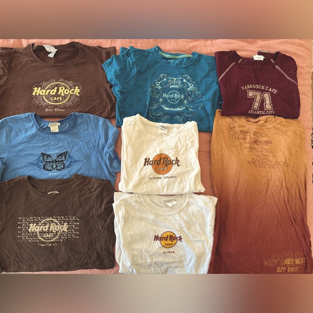 Hard Rock Cafe 8 shirt bundle
